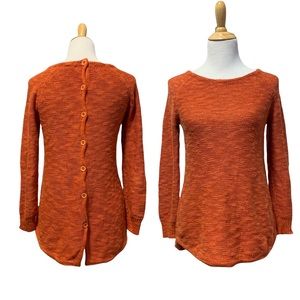 Sparrow | Orange Knit Long Sleeve Sweater
